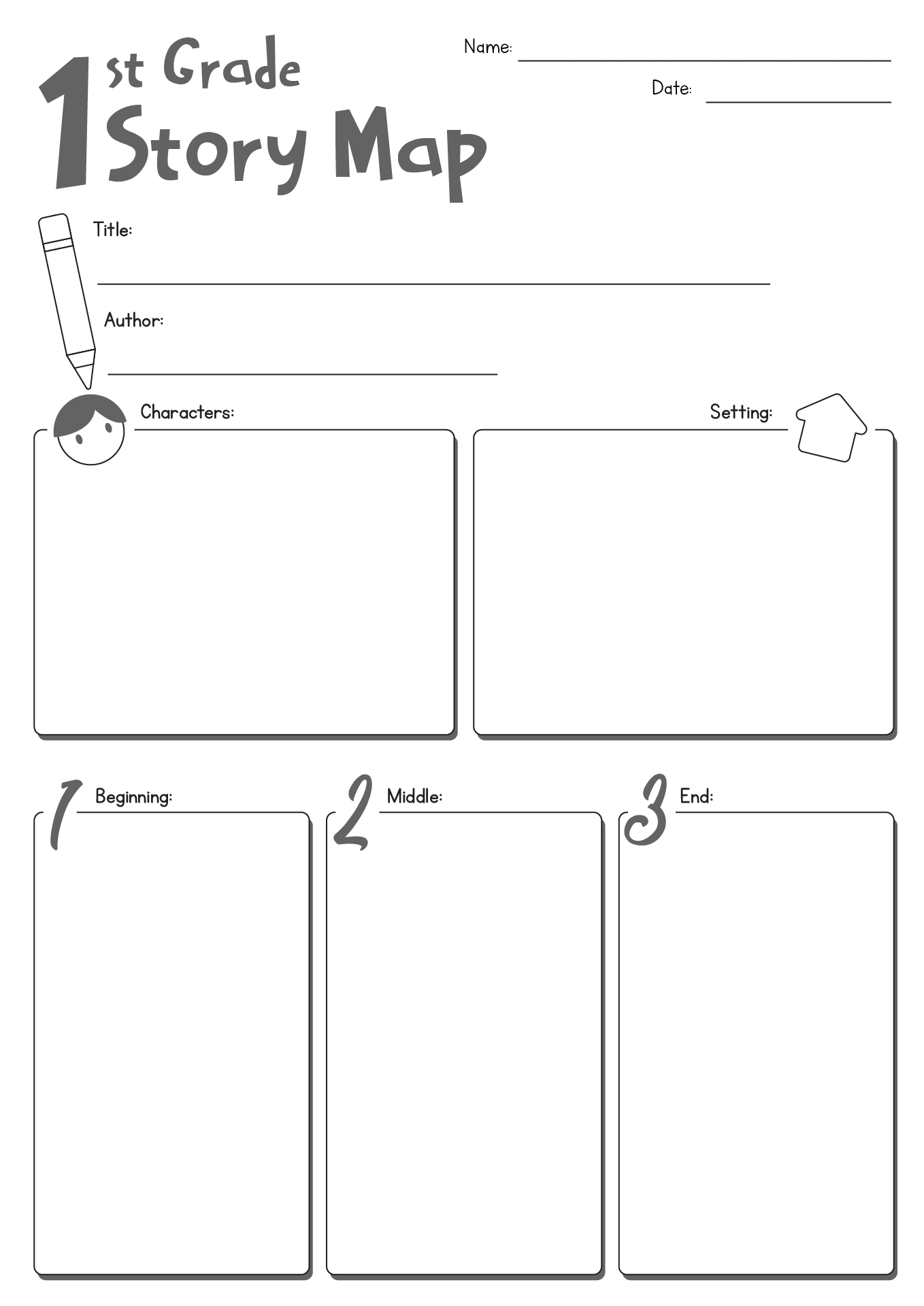Story Map Kinder Grade Printable