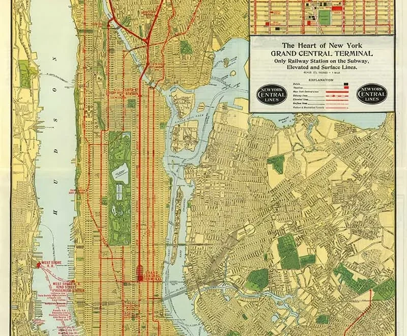 13 Free Vintage New York Maps To Download And Print Picture Box Blue