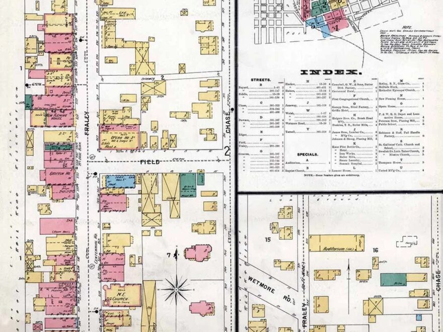 1898 Town Map Of Kane Mckean County Pennsylvania Etsy
