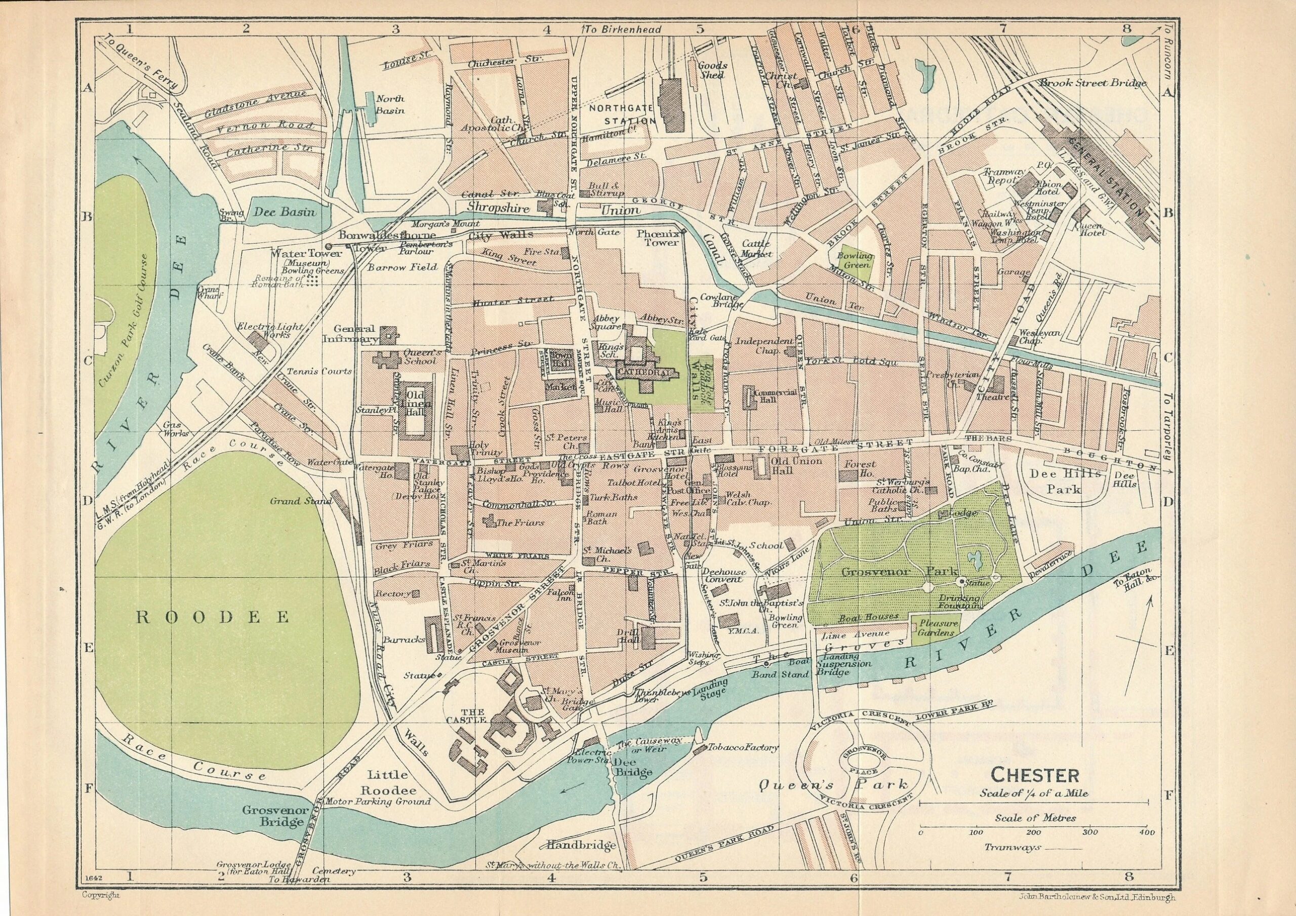Printable Map Of Central Chester Uk
