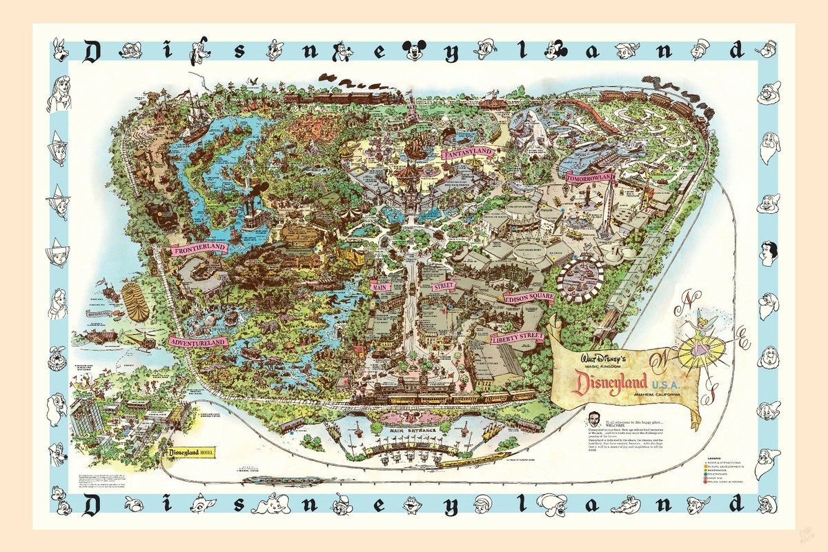 Map Of Disneyland For Kids Printable
