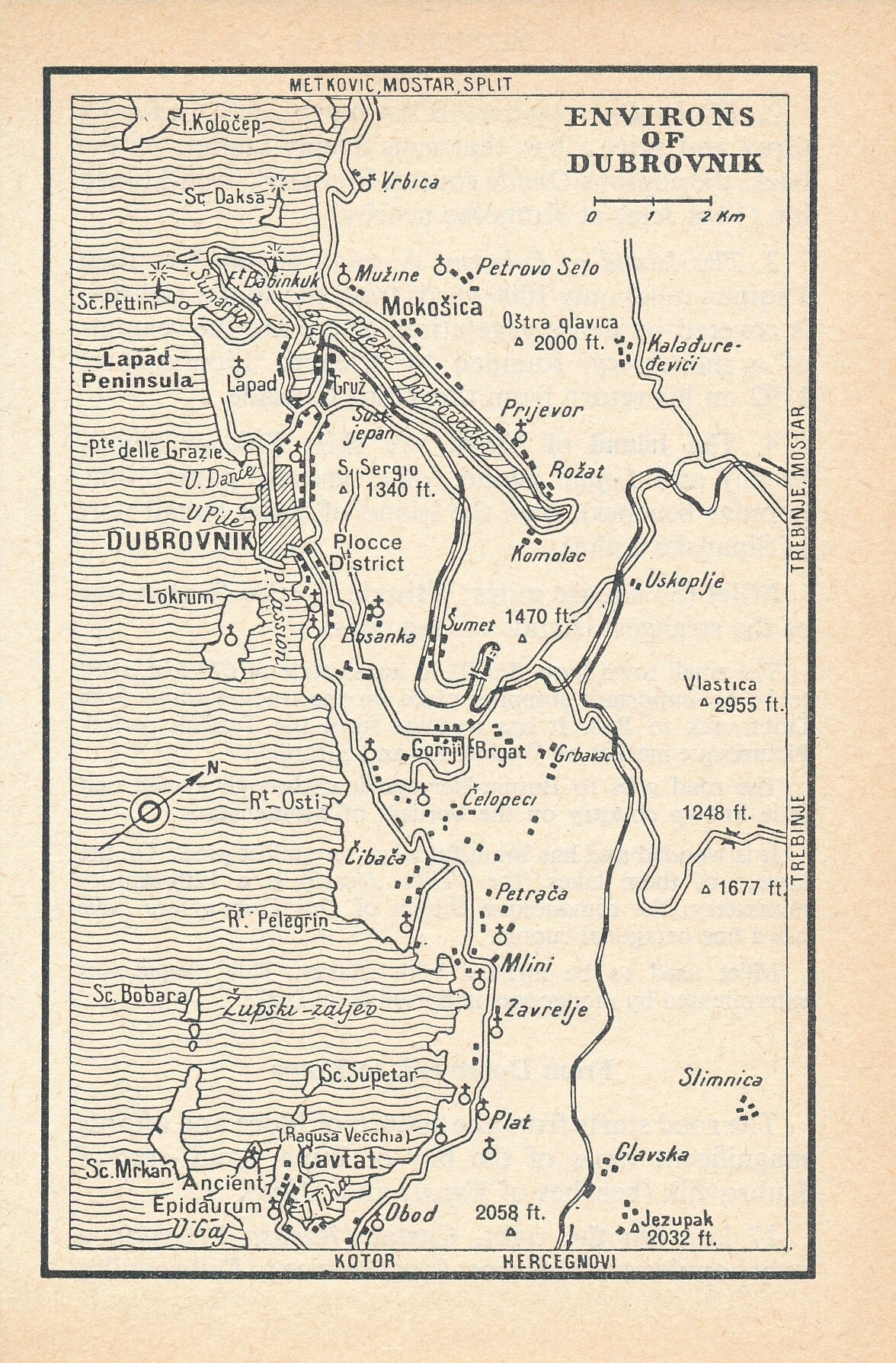 Elephanti Islands Dubrovnik Printable Maps
