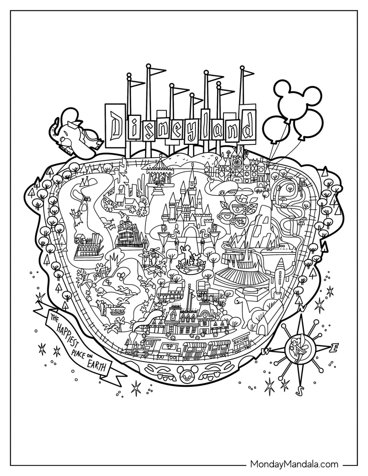 20 Disneyland Coloring Pages Free PDF Printables 