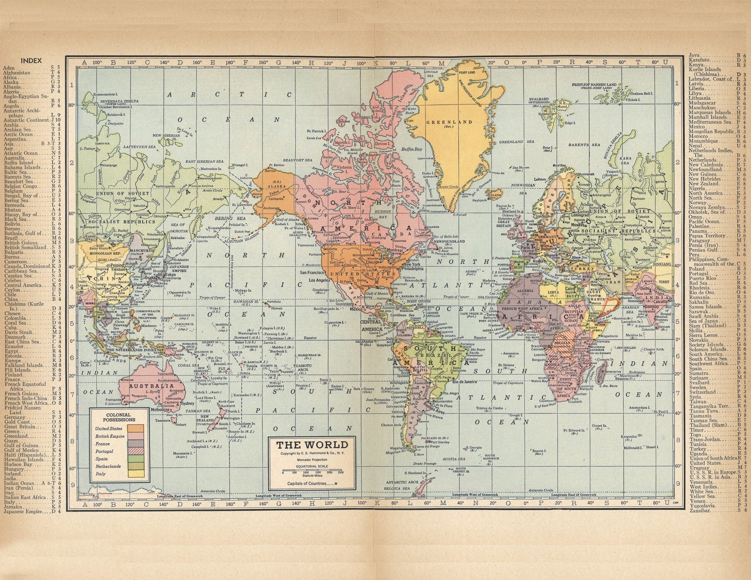 Free Printable World Map Picture