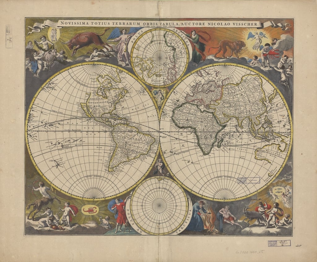 Free Printable Antique World Map