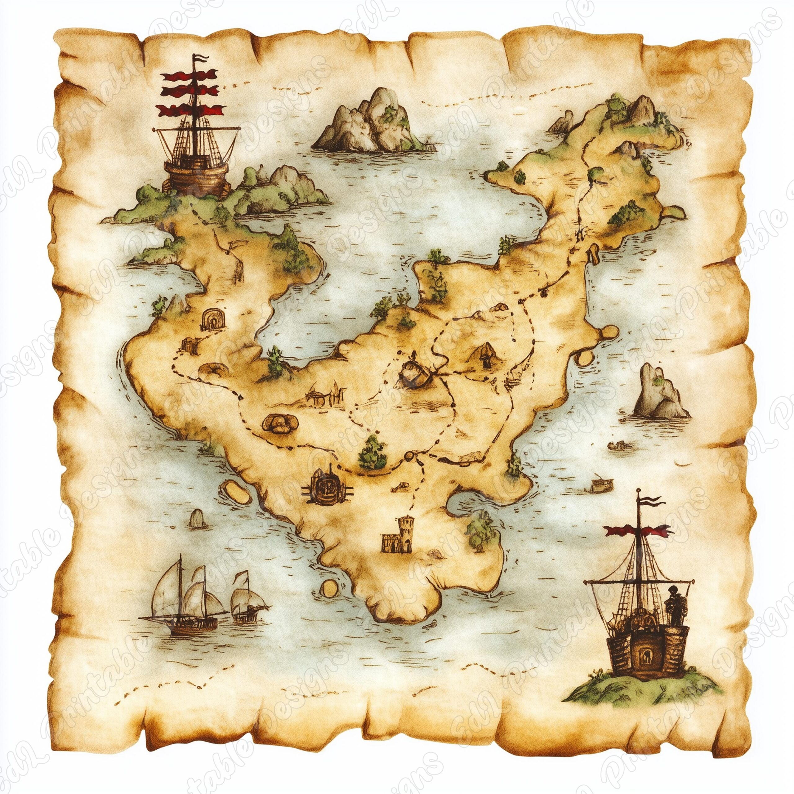 20 Old Treasure Map Clip Art Ancient Treasure Map Printable Images Digital Download Aged Pirate Treasure Map Scrapbooking Paper Craft JPG Etsy