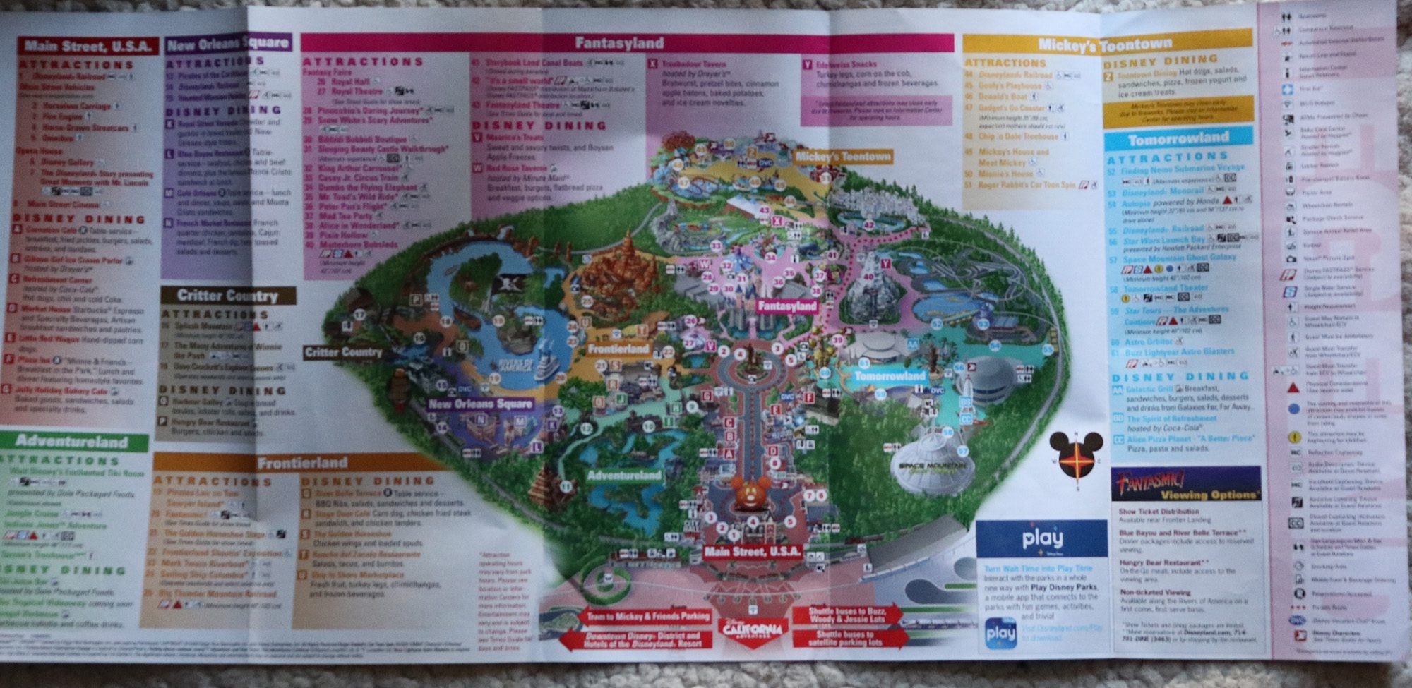 Disneyland Park Map Printable