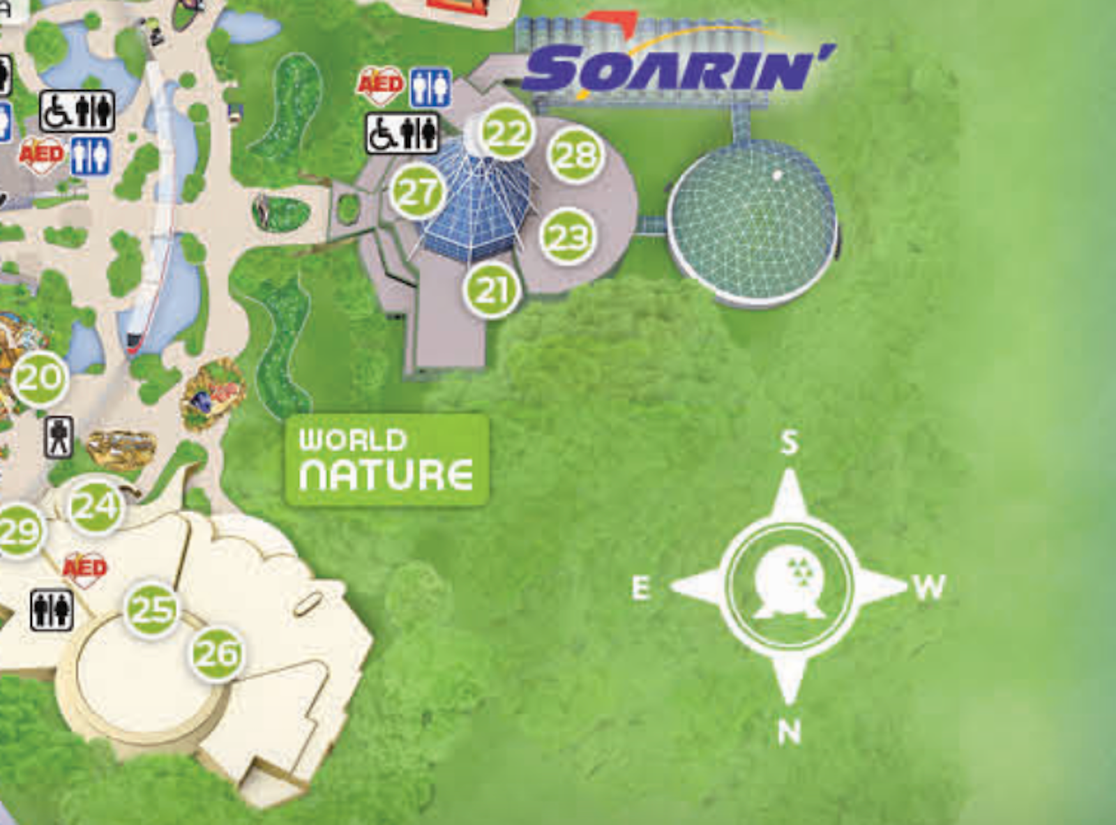2025 EPCOT Map Of Disney World Printable PDF Details 