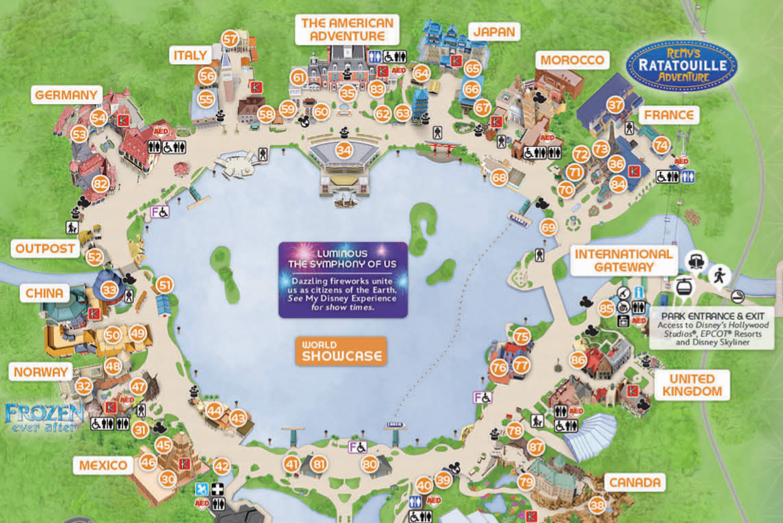 Disney Epcot Map Printable