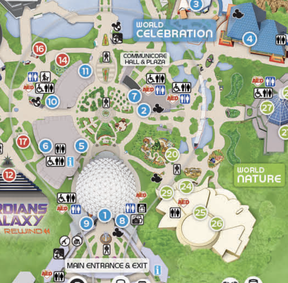 2025 EPCOT Map Walt Disney World WDW Magazine