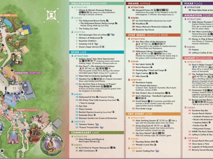 2025 Hollywood Studios Map Walt Disney World WDW Magazine