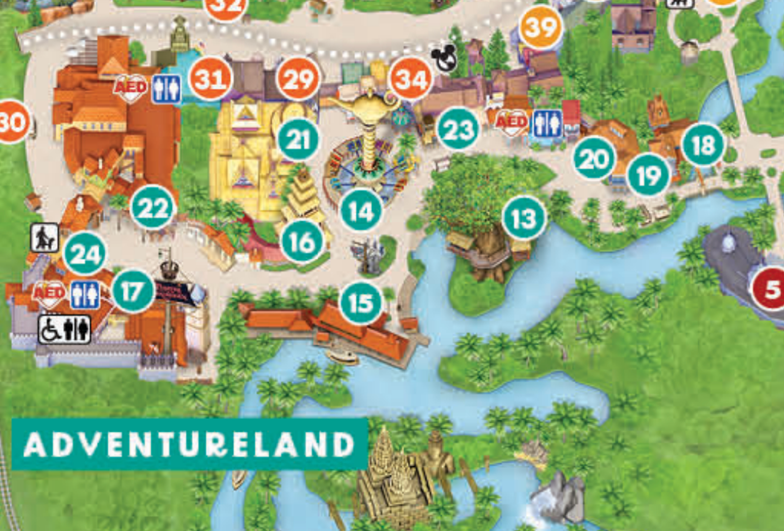 Disney World Magic Kingdom Map 2025 Printable