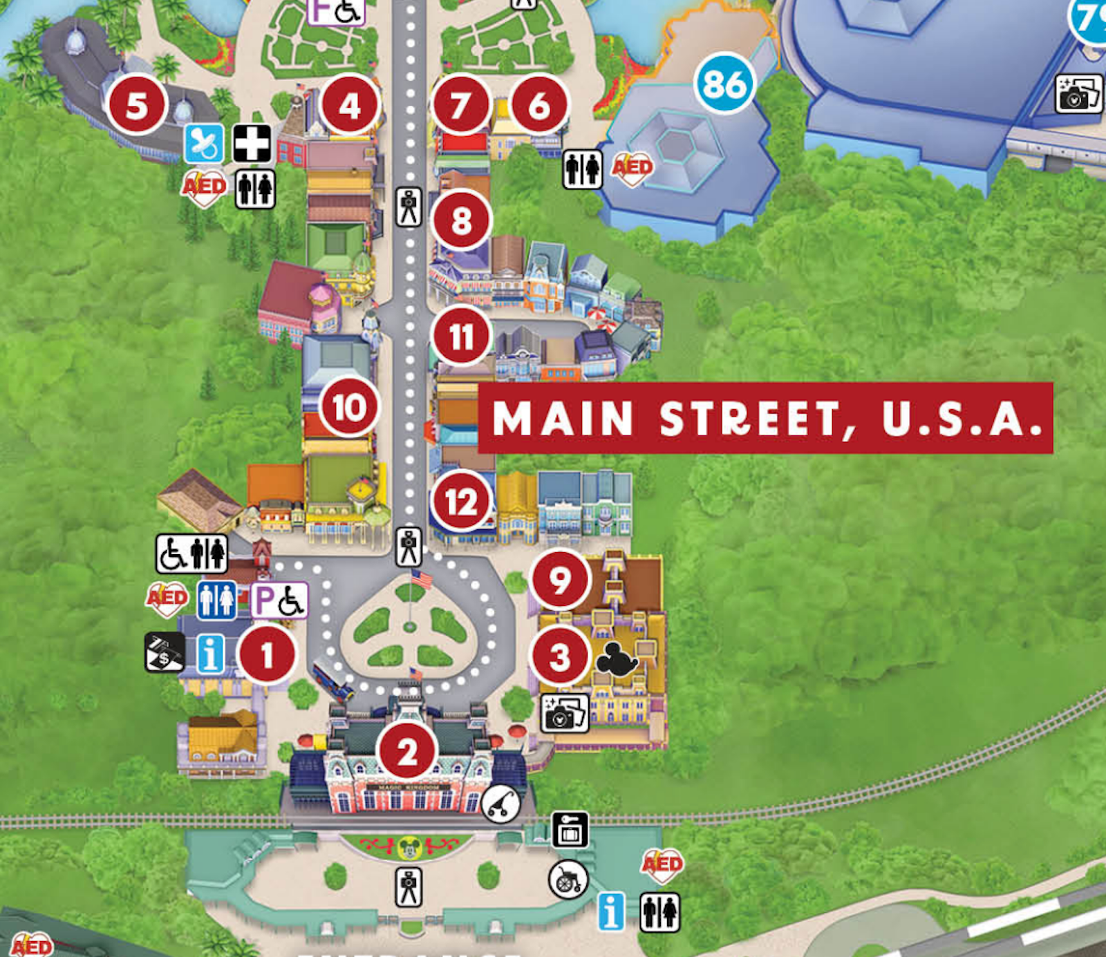 2025 Magic Kingdom Map Of Disney World Printable PDF 