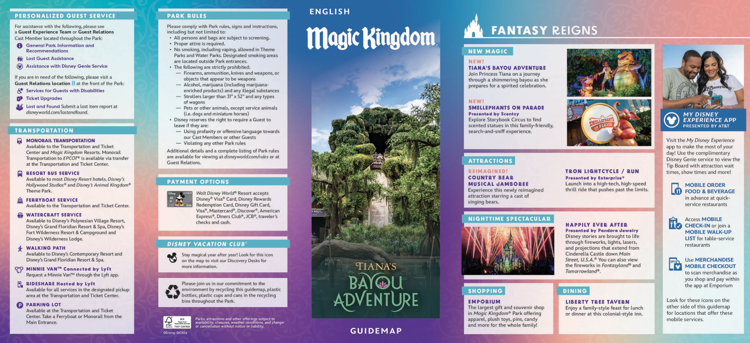 Best Printable Magic Kingdom Map 2025