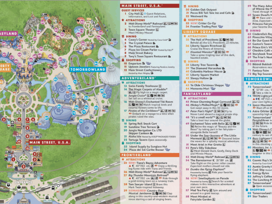 2025 Magic Kingdom Map Walt Disney World WDW Magazine
