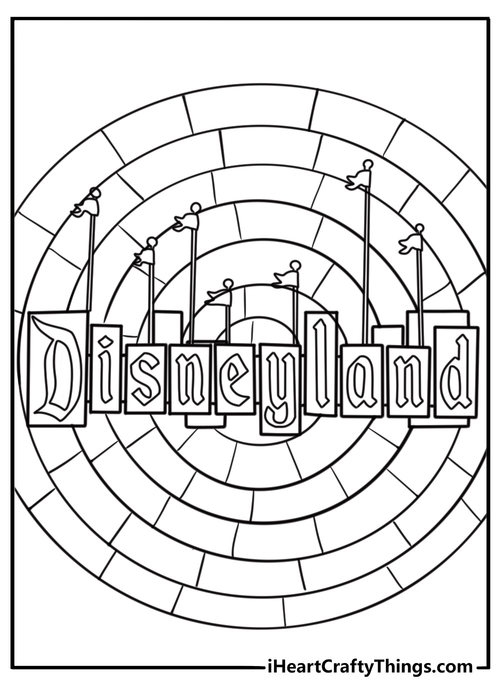Printable Coloring Map Disneyland