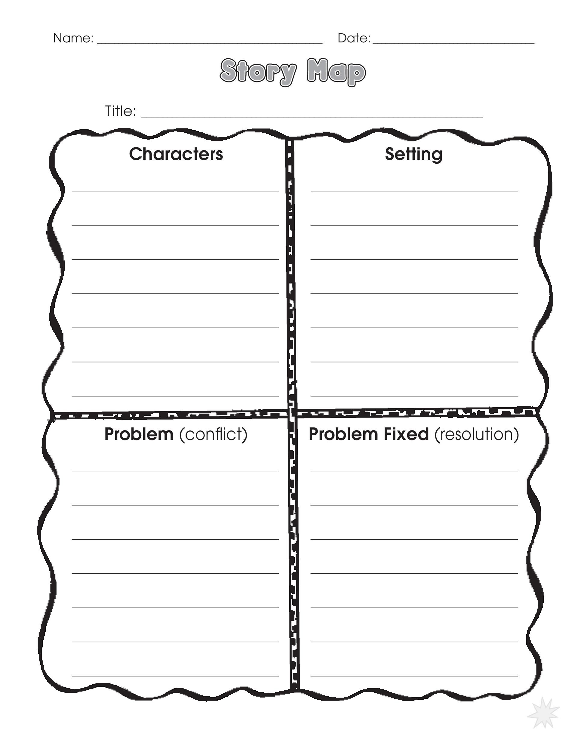 Story Map Graphic Organizer Free Printable
