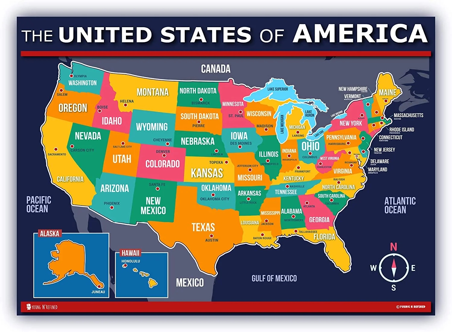 Free Printable United States Map For Kids