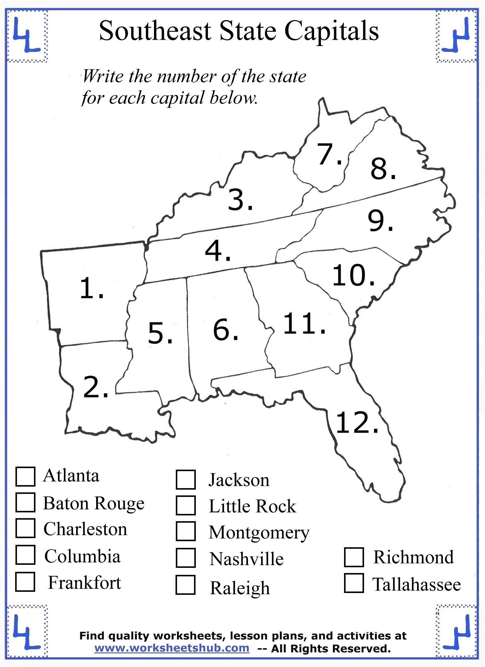 Us Map With States And Capitals Printable Us Map With States And Capitals Printable
