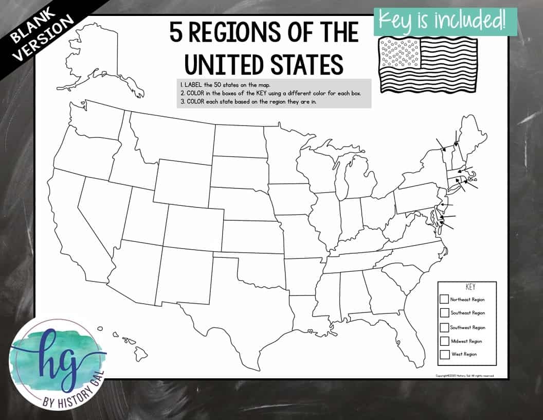 Label Southeast States Map Blank Printable
