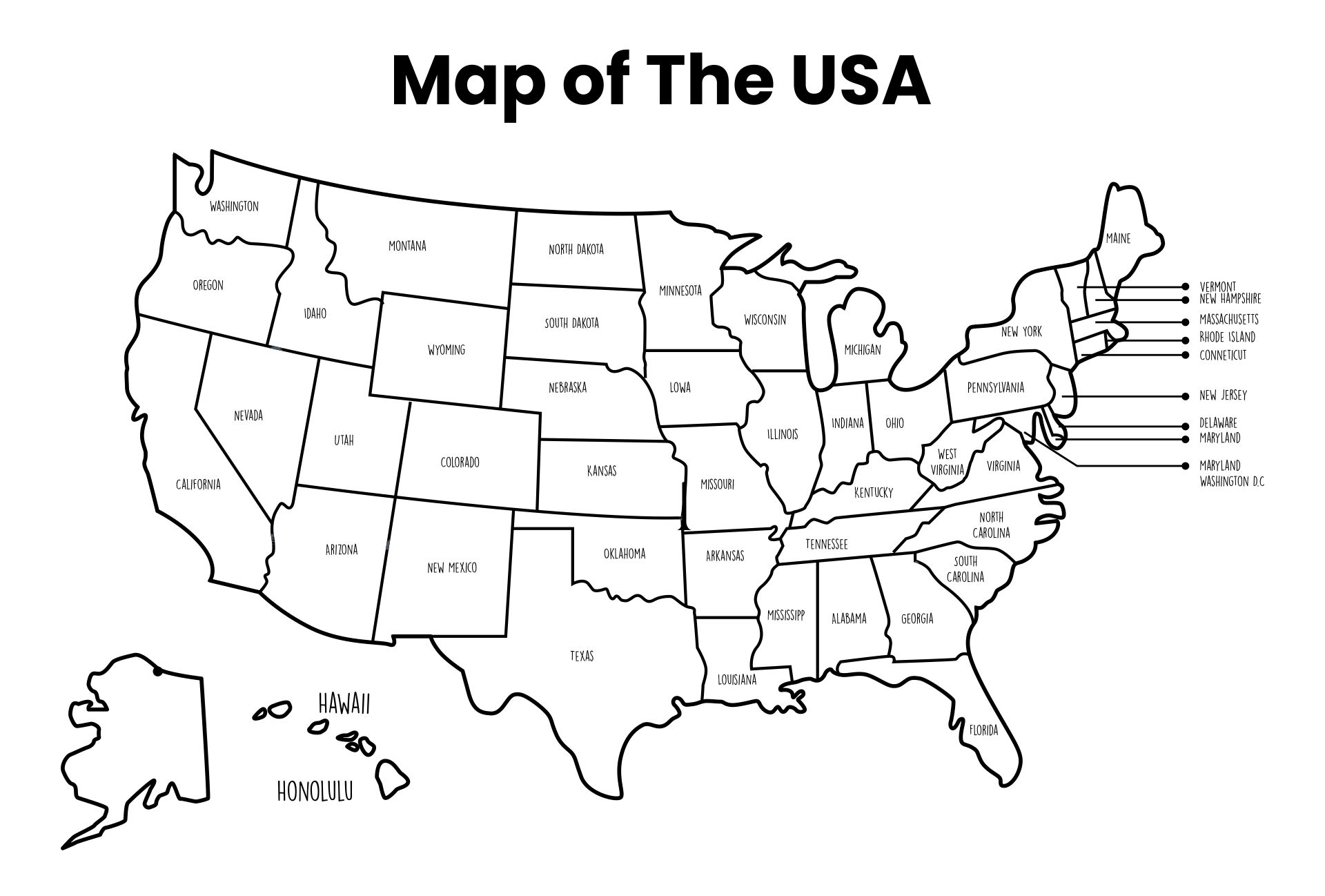 50 States Out Maps 10 Free PDF Printables Printablee