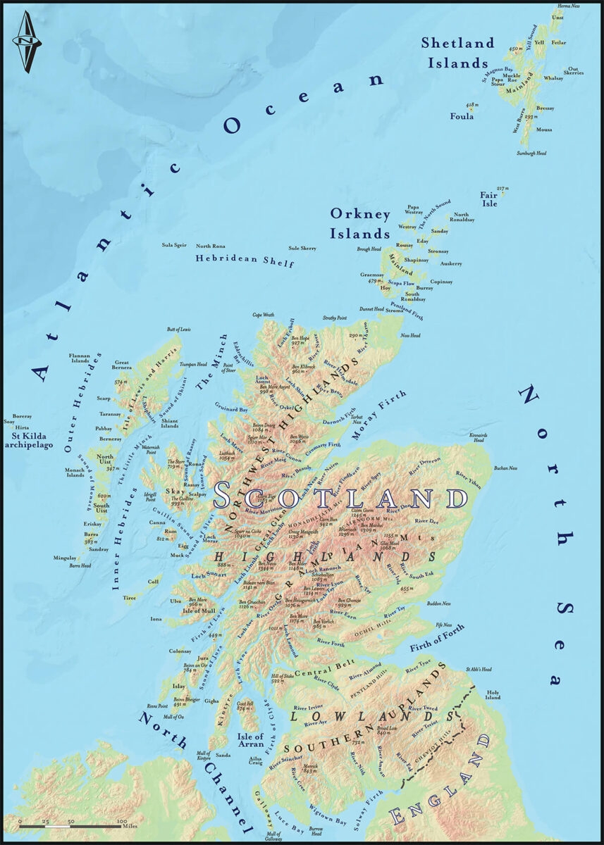 Printable A4 Scotland Place Map Free