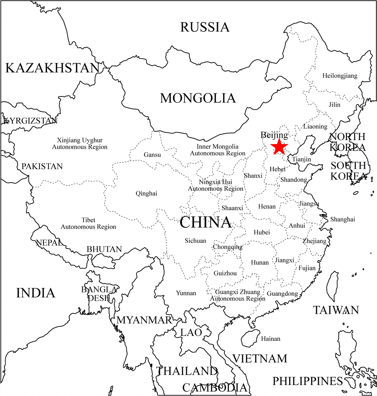 China Map Coloring Pages Printable