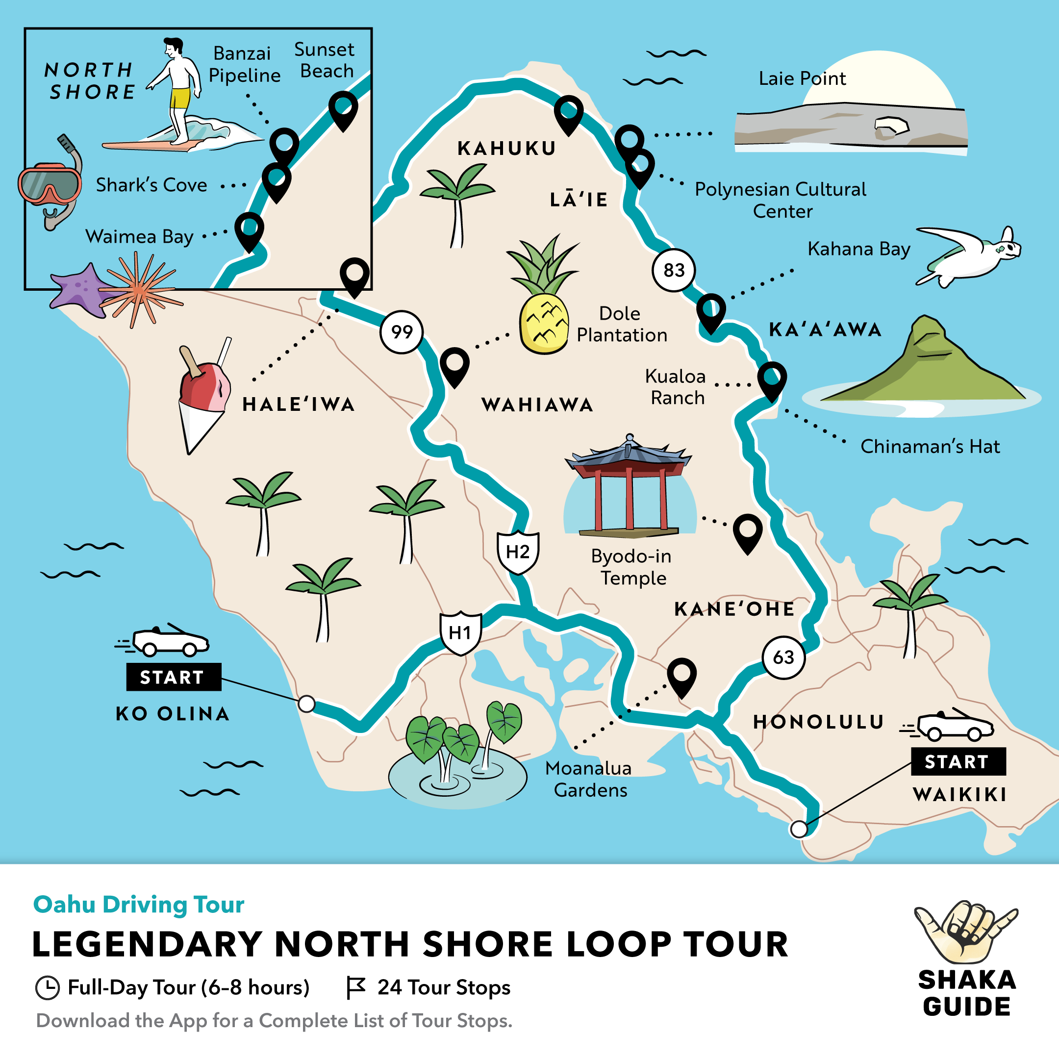 8 Oahu Maps With Points Of Interest 8 Oahu Maps With Points Of Interest