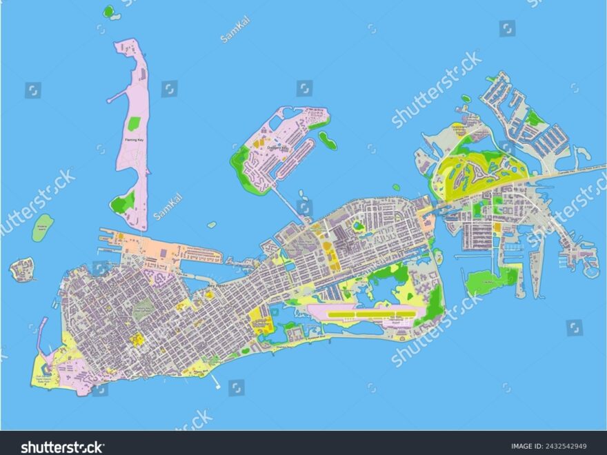 83 Key West Map Outline Stock Vectors And Vector Art Shutterstock