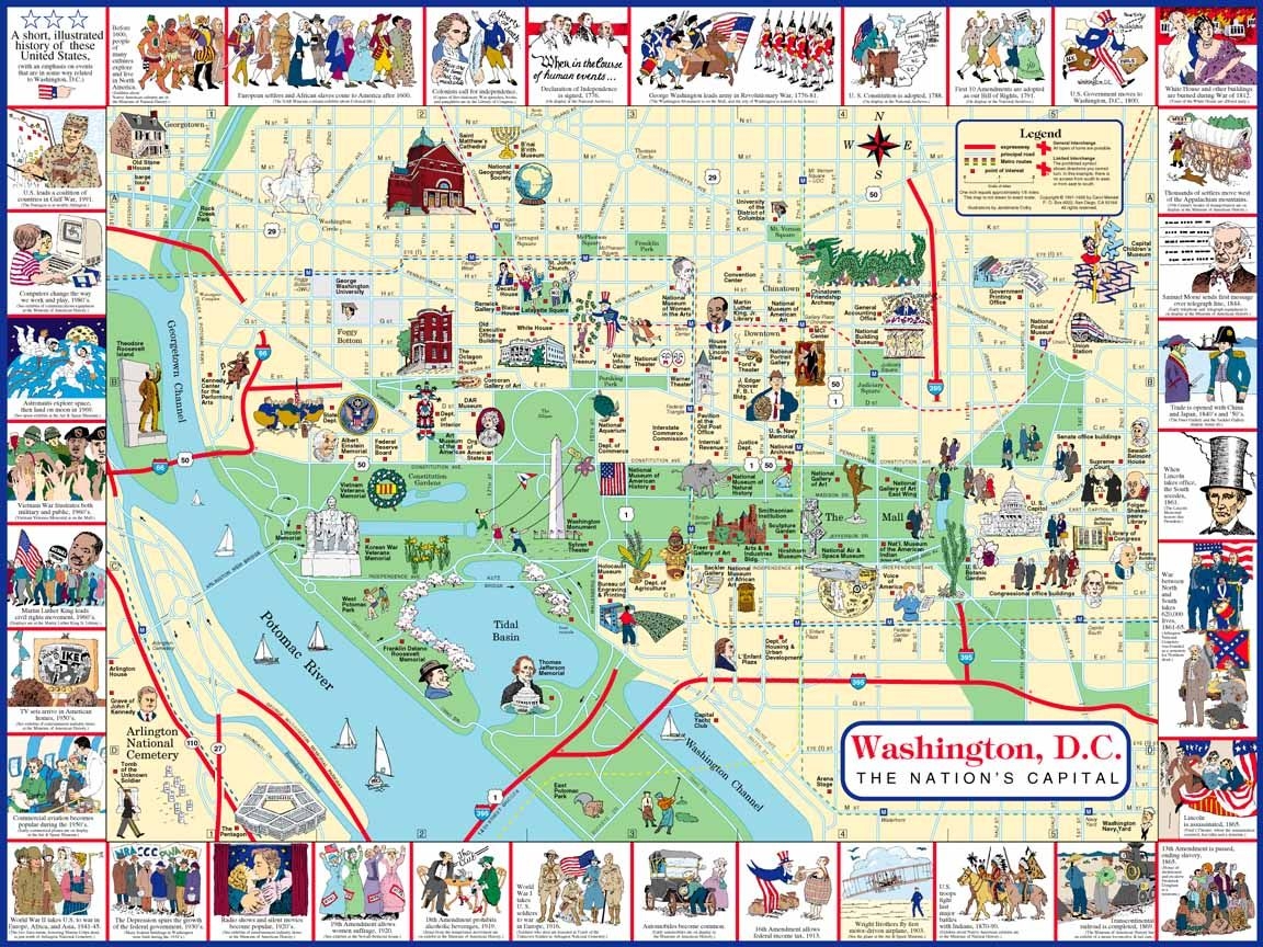Printable Map Of Washington Dc For Kids