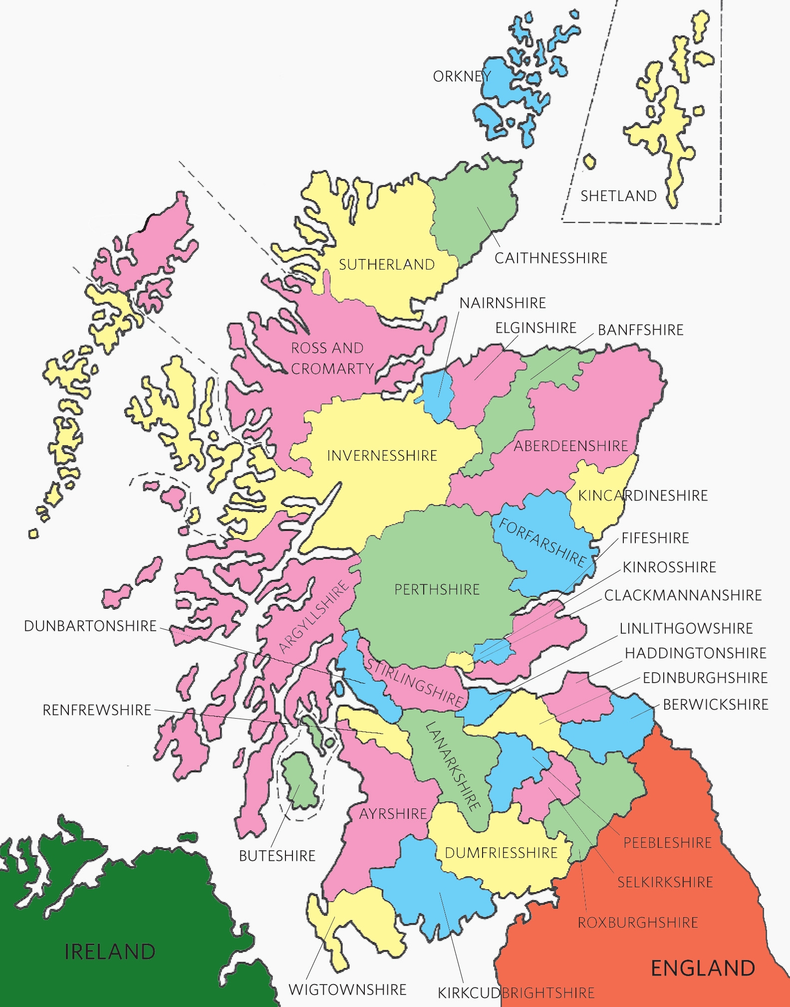 Scotland Locations Map Printable