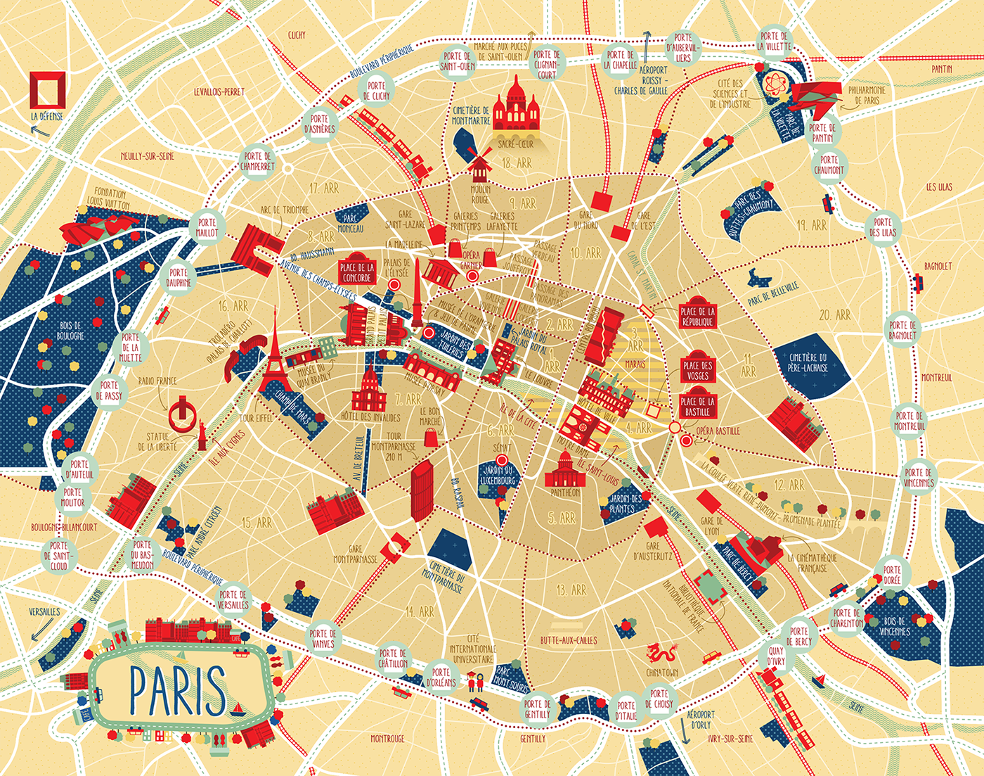 a map of paris behance