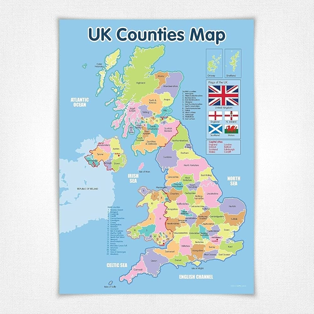 Uk Map A3 Printable