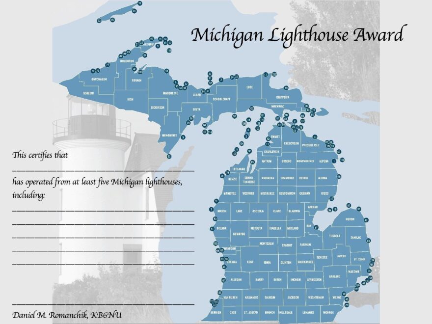 Activate 5 Michigan Lighthouses And Get An Award