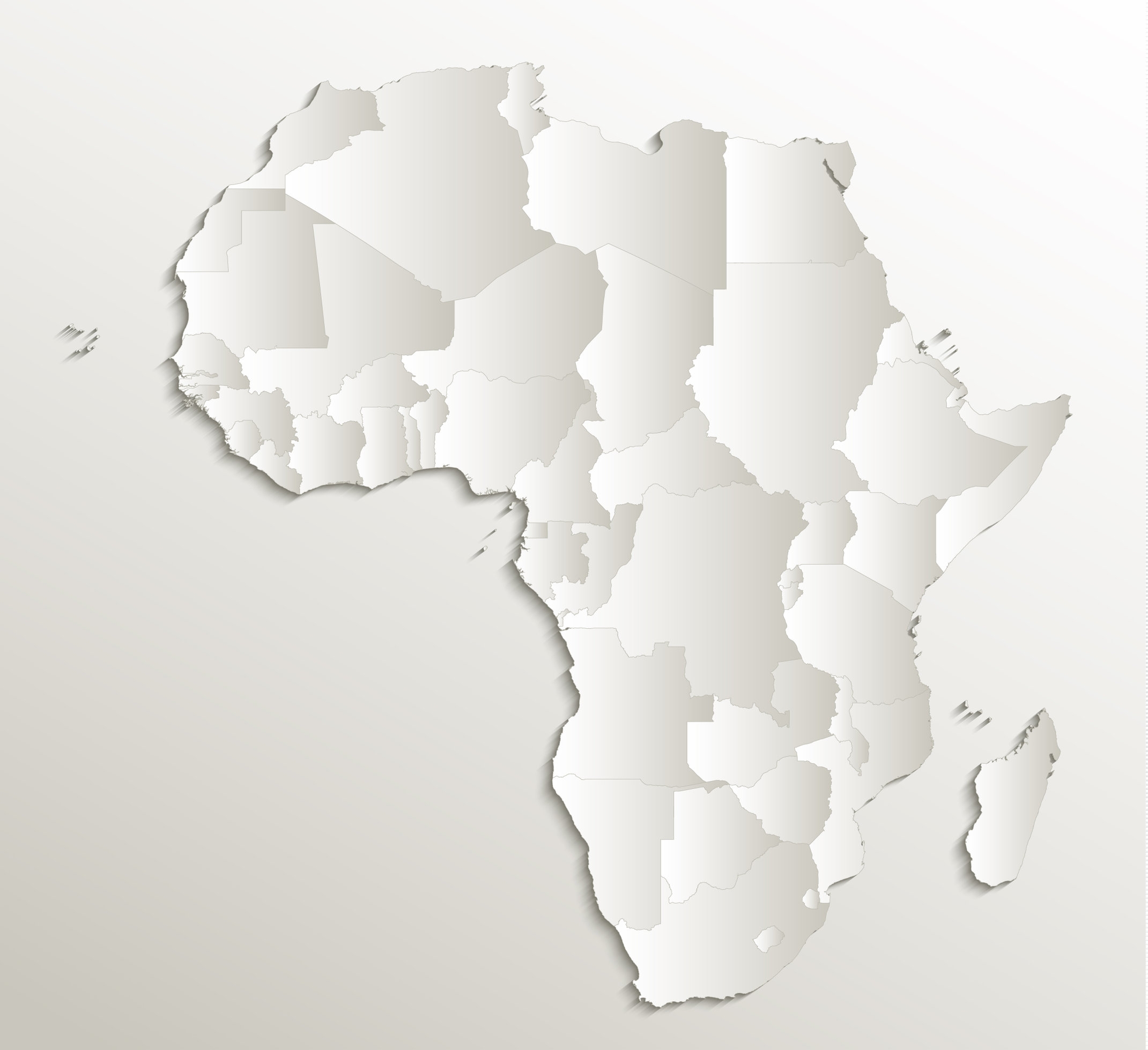 Africa Map No Borders Printable