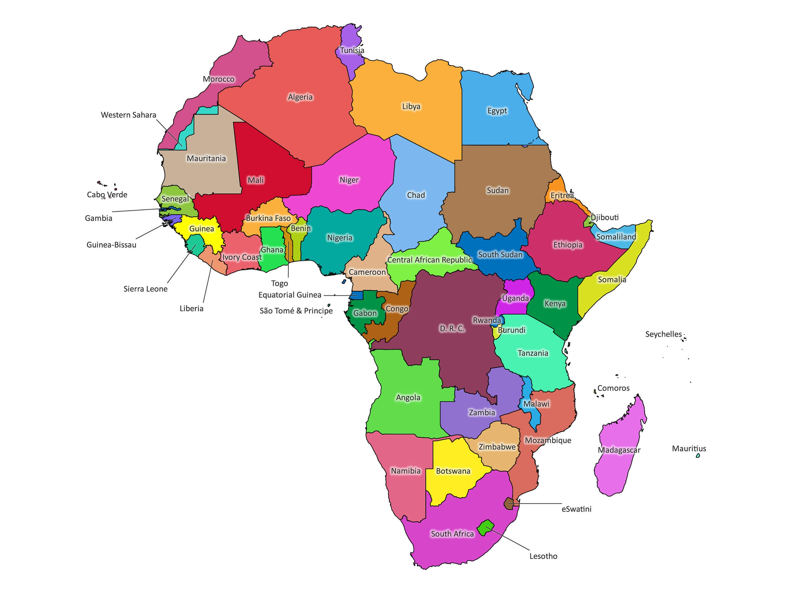 Africa Map Full Page Printable