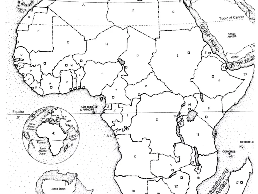 Africa Map Africa Coloring Pages For Adults