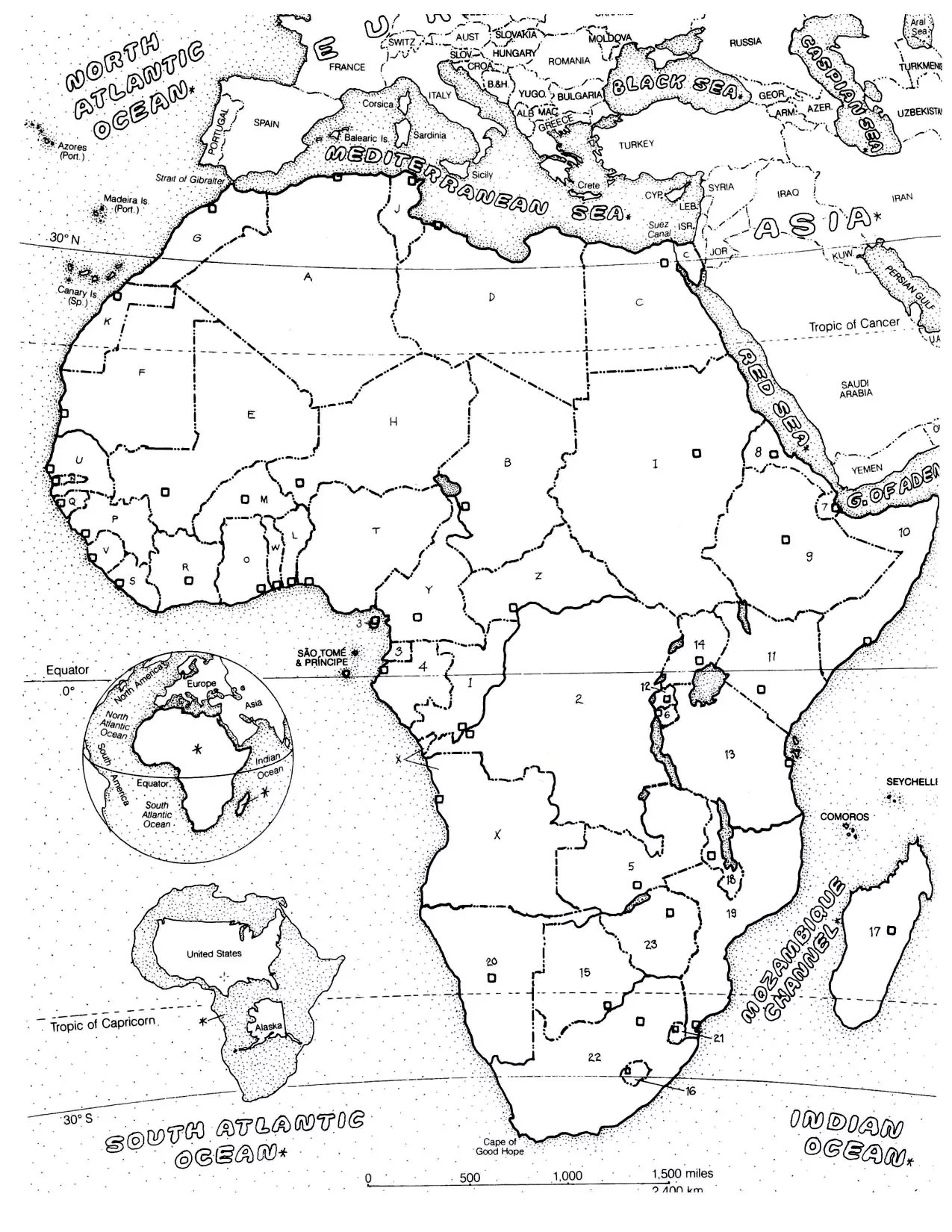 Africa Map Africa Coloring Pages For Adults