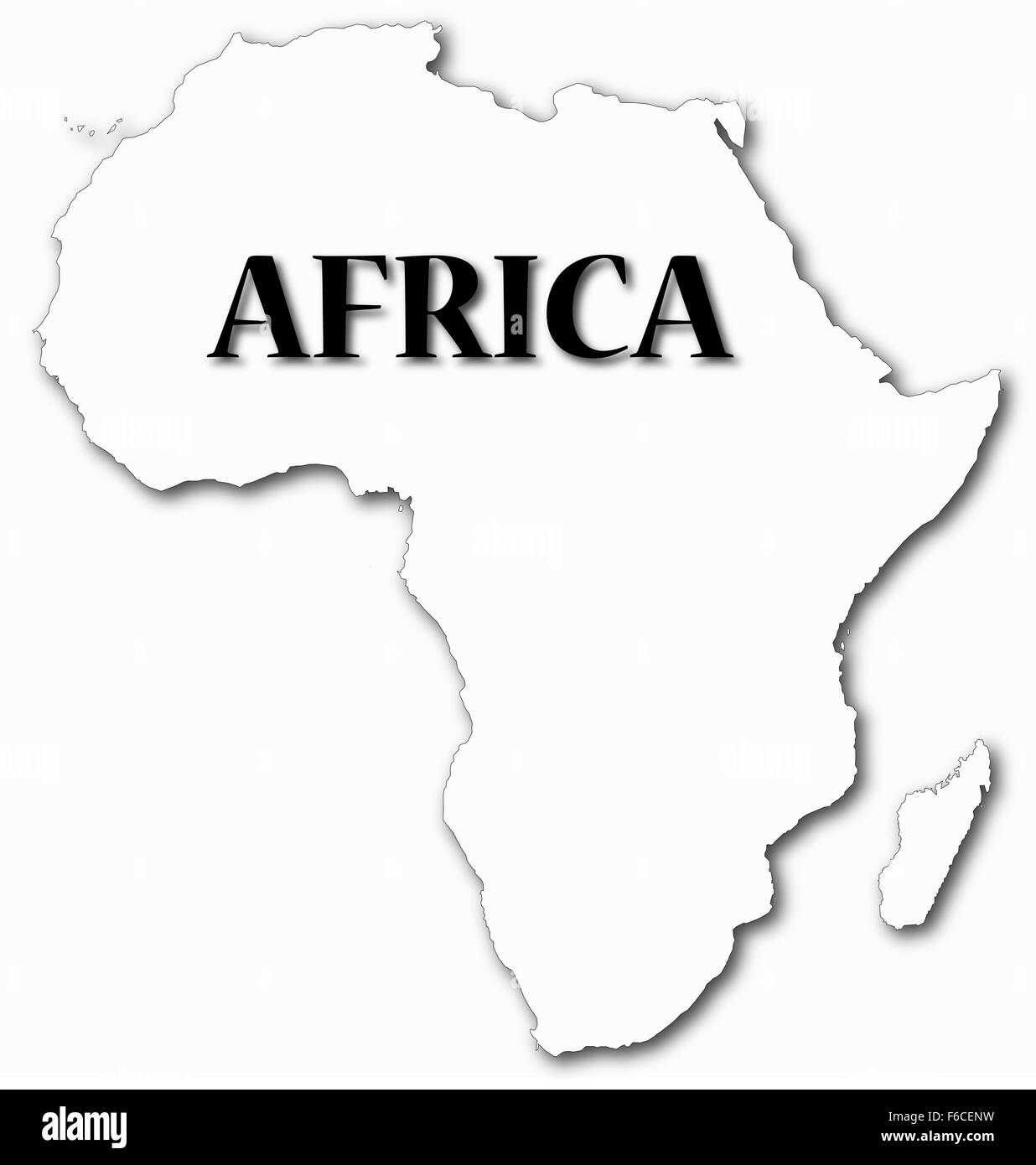 Africa Outline Map Black And White Stock Photos Images Alamy