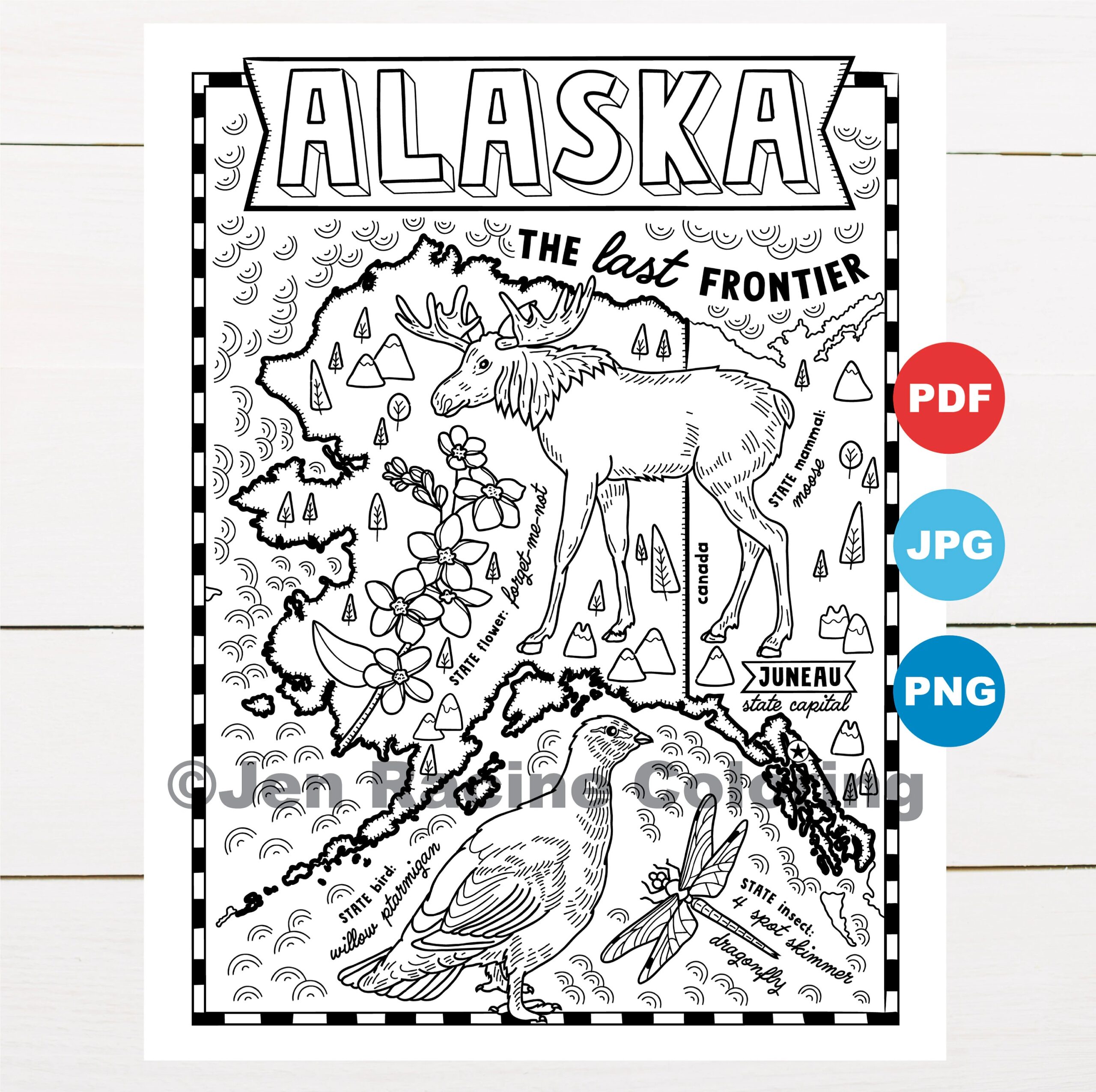 Printable Color Map Of Alaska