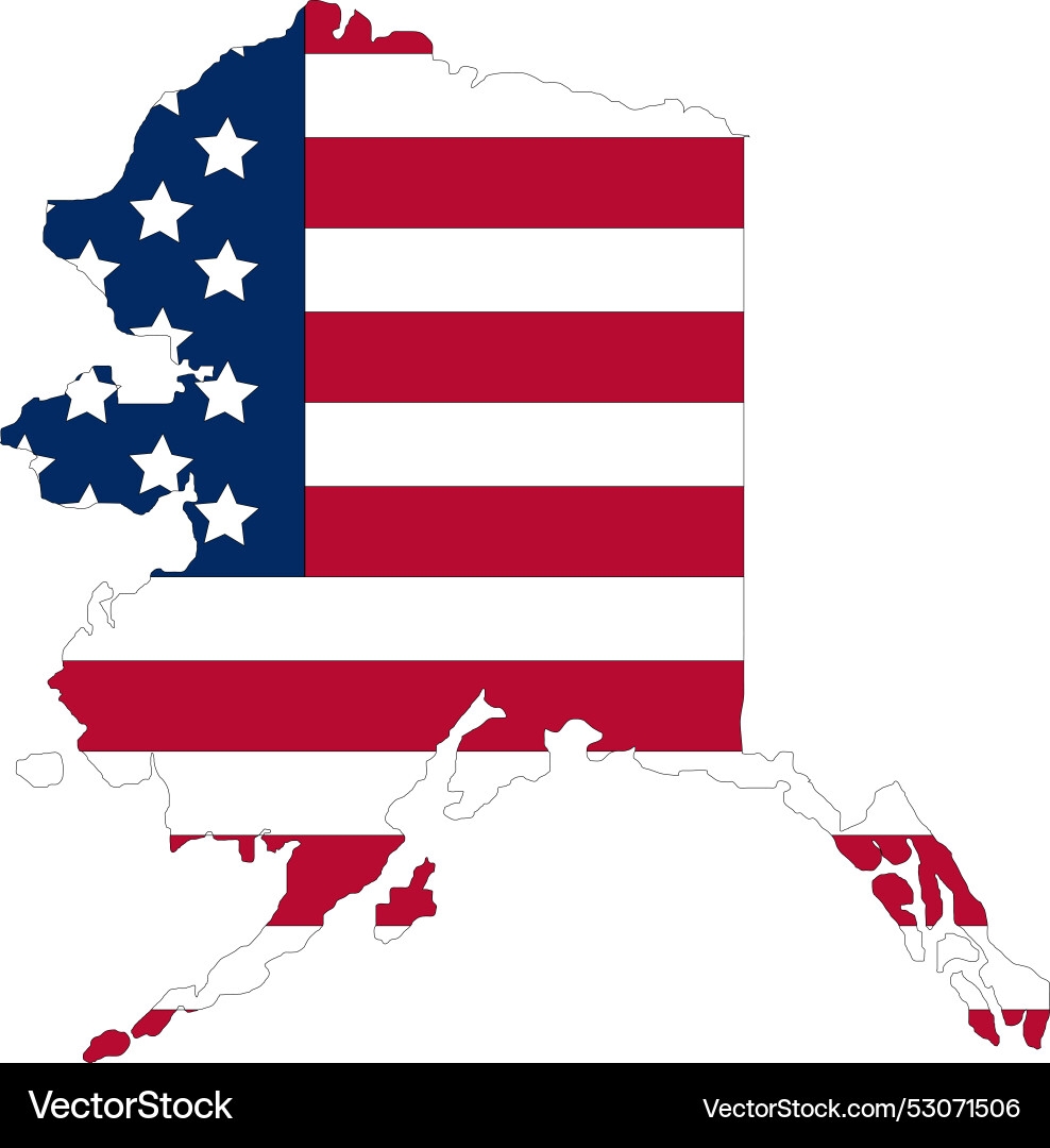 Alaska Flag Map Printable Free