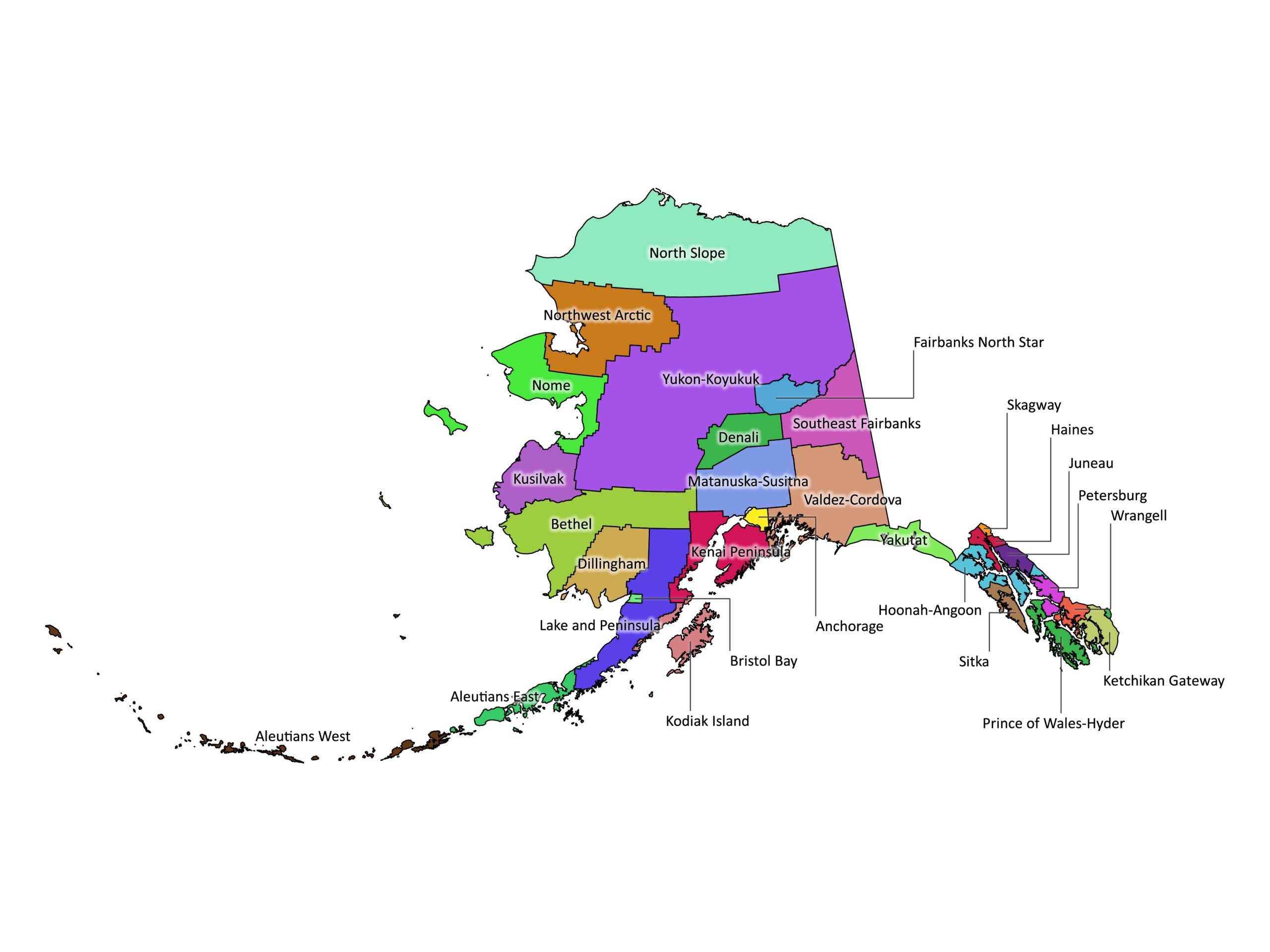 Printable Southern Alaska Map