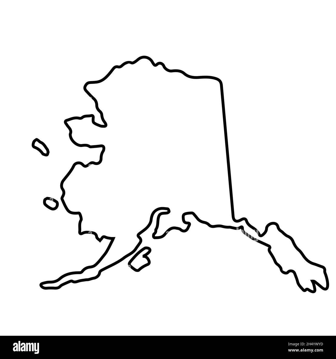 Alaska Map Outline Printable Alaska Map Outline Printable