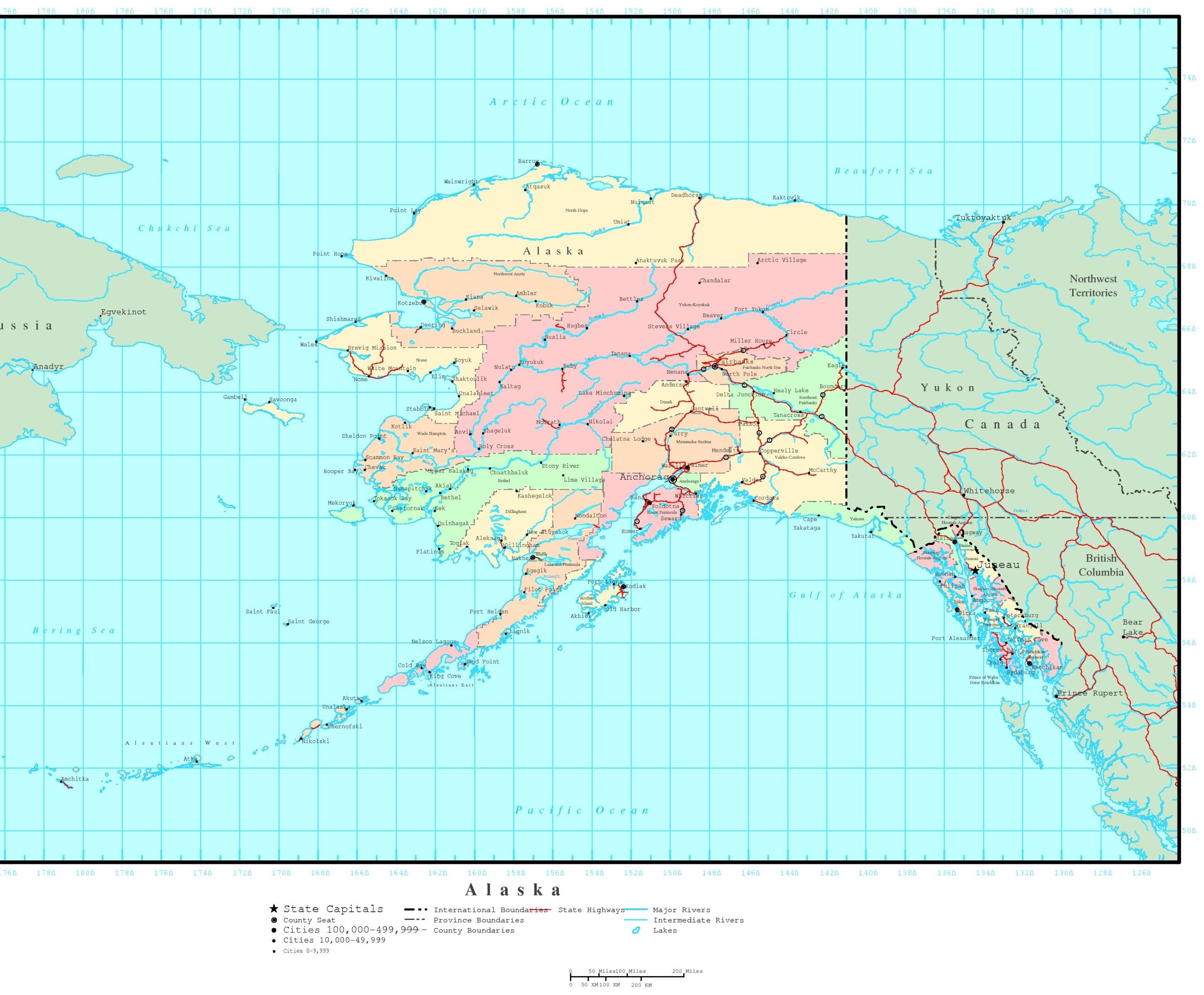 Alaska Political Map