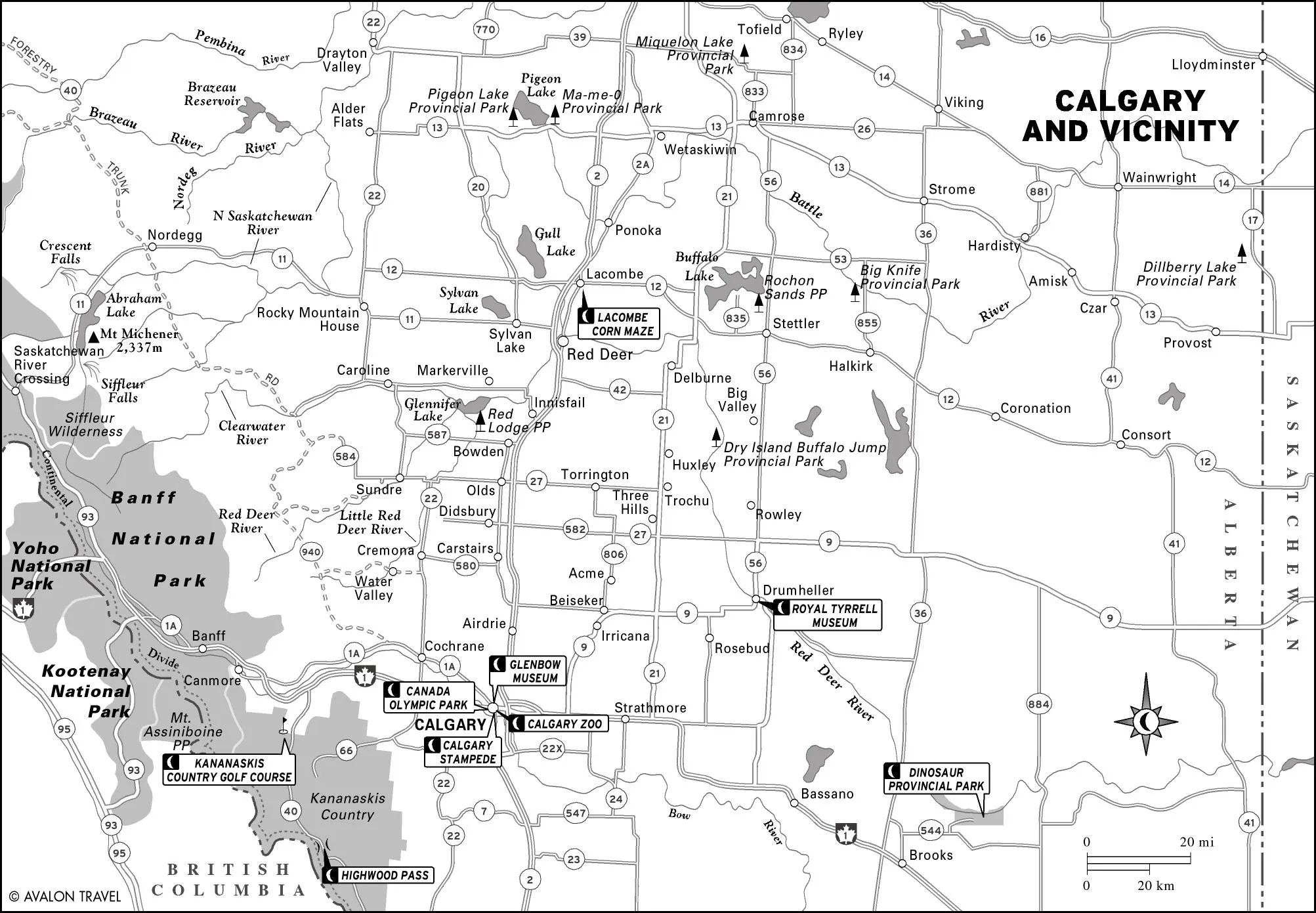 Printable Map Of Alberta Canada