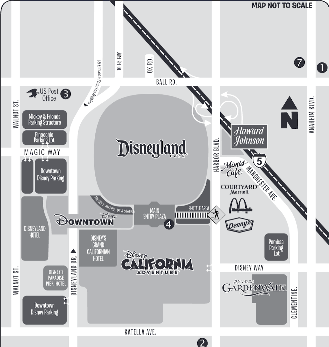 Black And White Printable Disneyland Map 2025