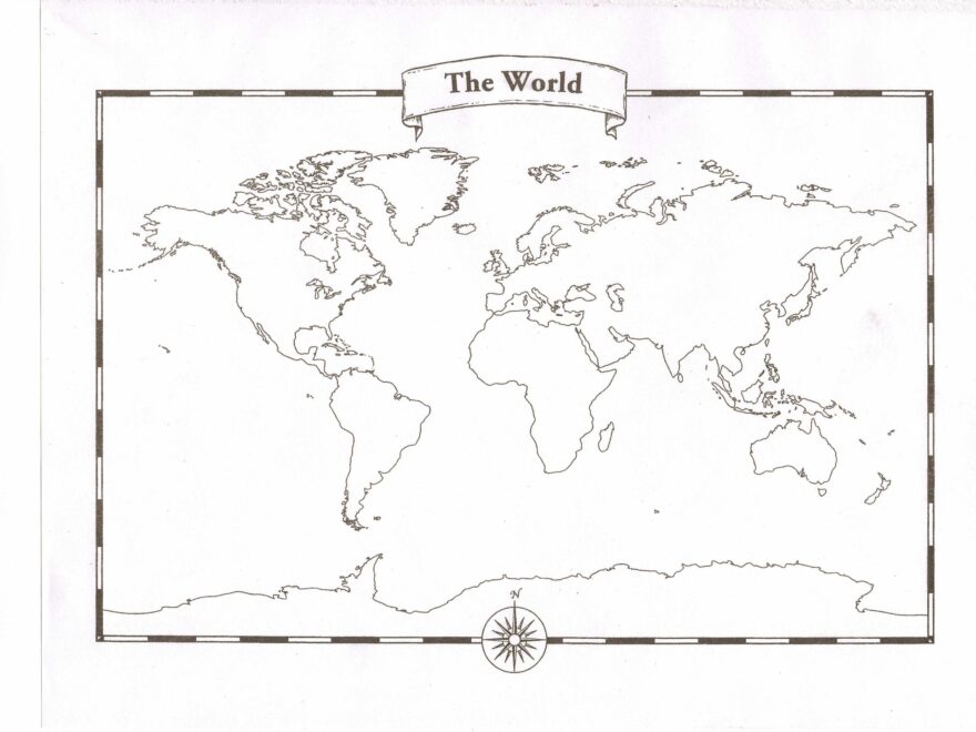 Amazon Blank World Map Pad Wall Maps Office Products