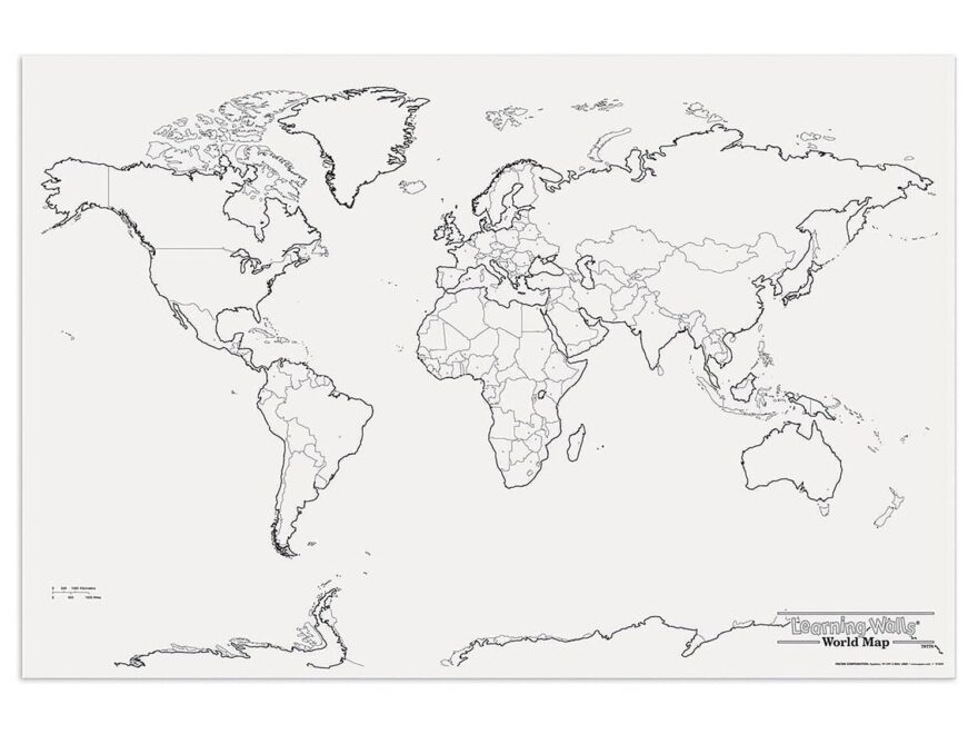 Amazon GIANT WORLD MAP 48IN X 72IN Office Products