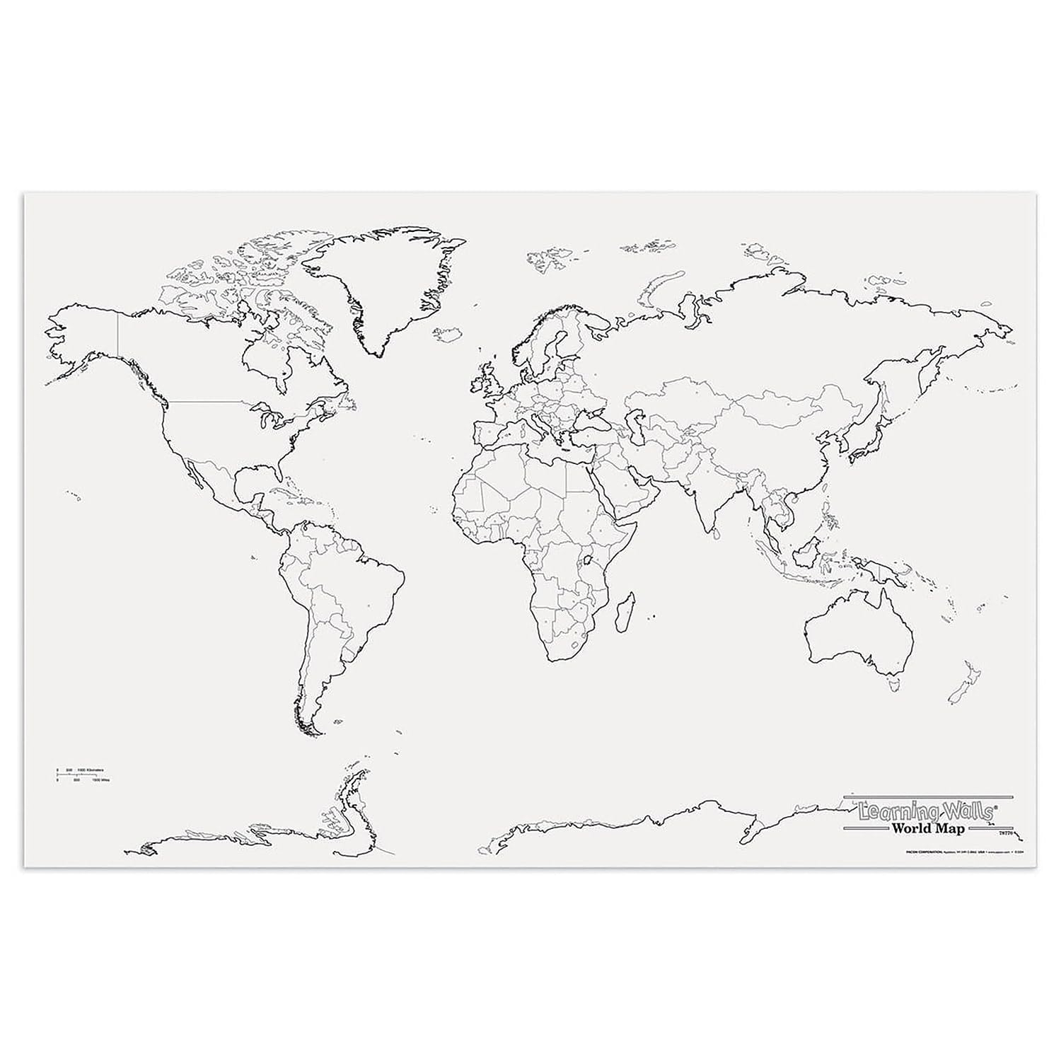 Amazon GIANT WORLD MAP 48IN X 72IN Office Products