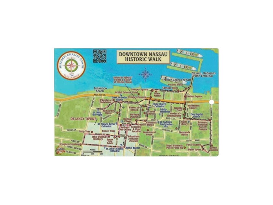 Amazon Historic Charles Towne Olde Nassau Walking Map Office Products